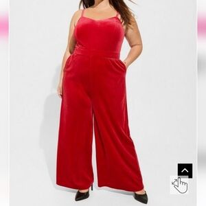 🆕️🎄 RED VELVET WIDE LEG JUMPSUIT🎄